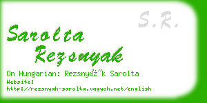 sarolta rezsnyak business card